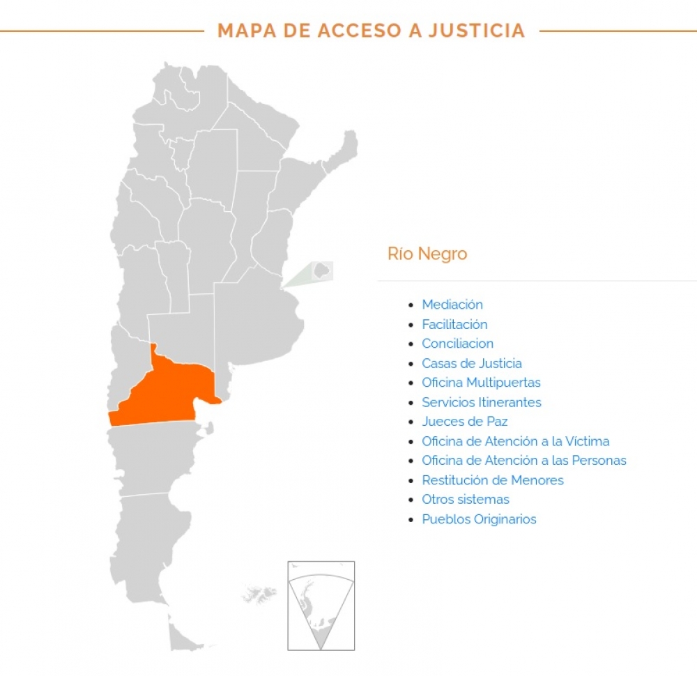 Río Negro lidera el mapa nacional de Acceso a Justicia