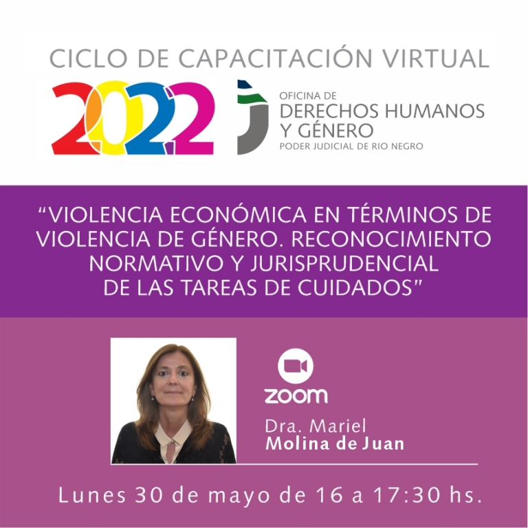 Videoconferencia: “Violencia económica en términos de violencia de género, reconocimiento normativo de las tareas de cuidado”