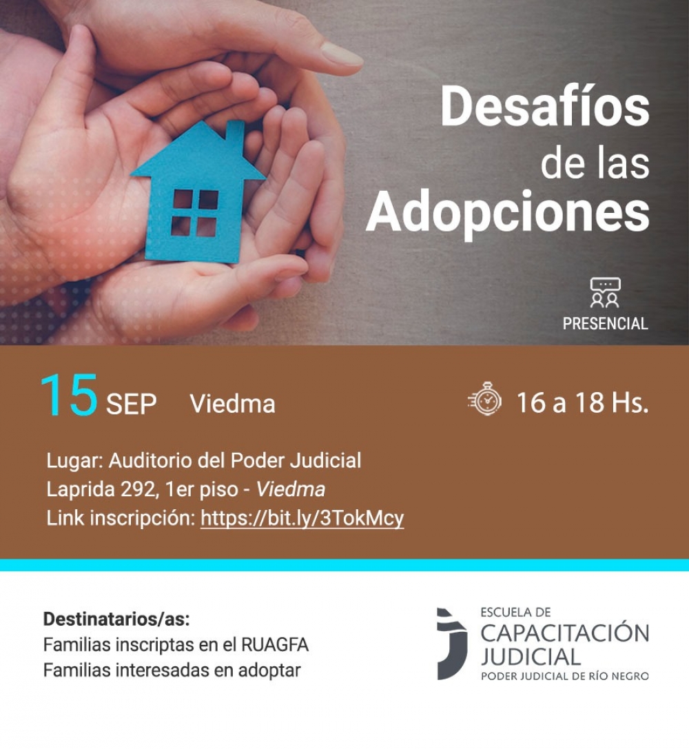 Viedma: encuentro para las familias inscriptas en el registro e interesadas en adoptar