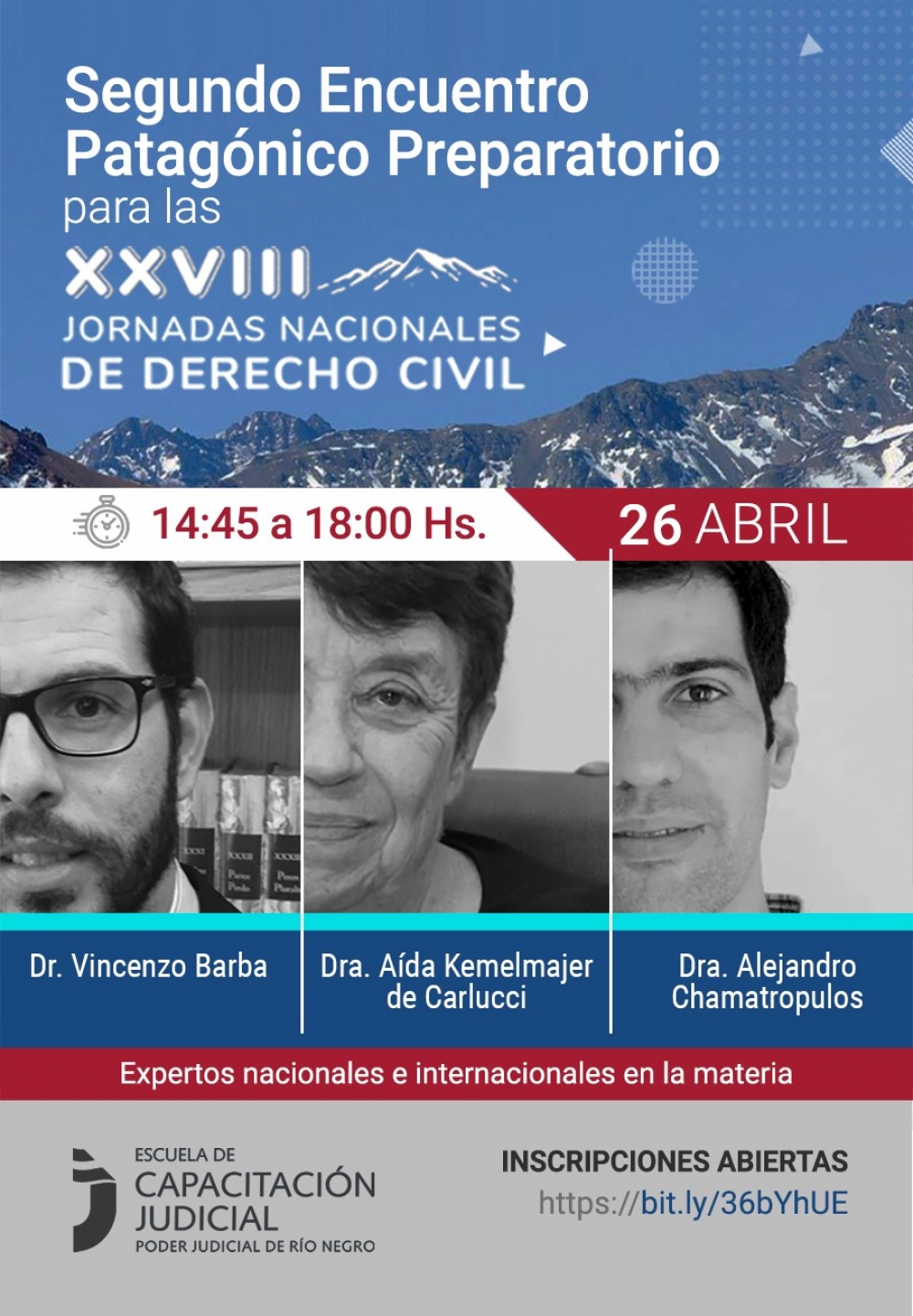 Juristas internacionales en el Encuentro Patagónico de Derecho Civil