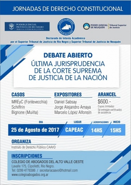 Debate abierto: última jurisprudencia de la Corte Suprema